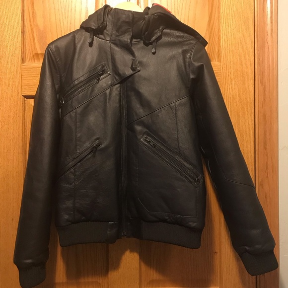 Volcom Jackets & Blazers - Volcom Leather Down Jacket